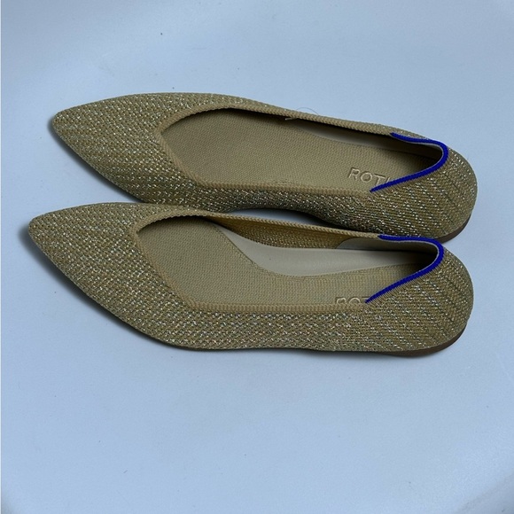 Rothy's Shoes - Rothy's Tan and Blue Flats Elegant Loafers Size 9 NWT
